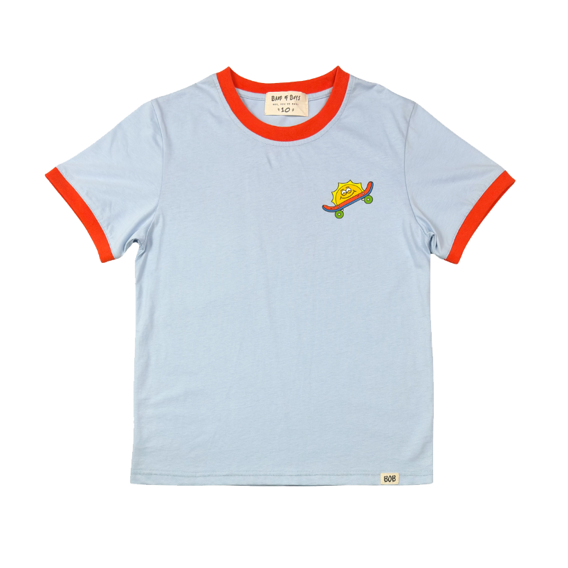 Blue Sun Skate Ringer Tee