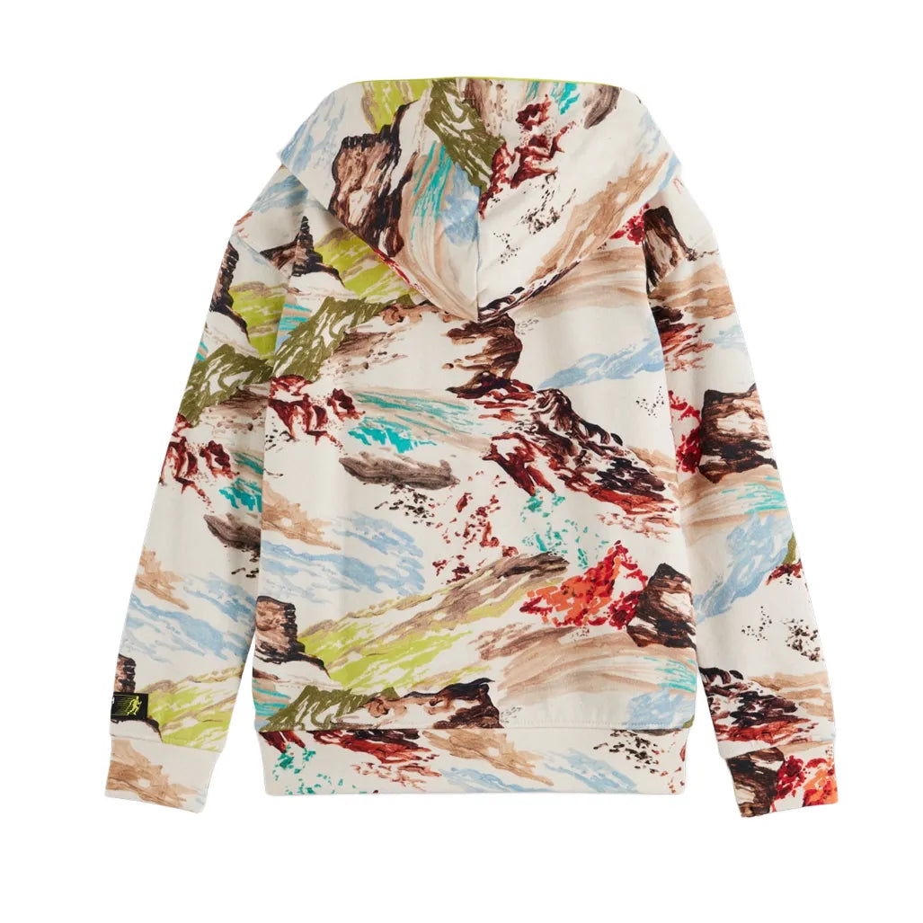 Printed Zip-Through Hoodie