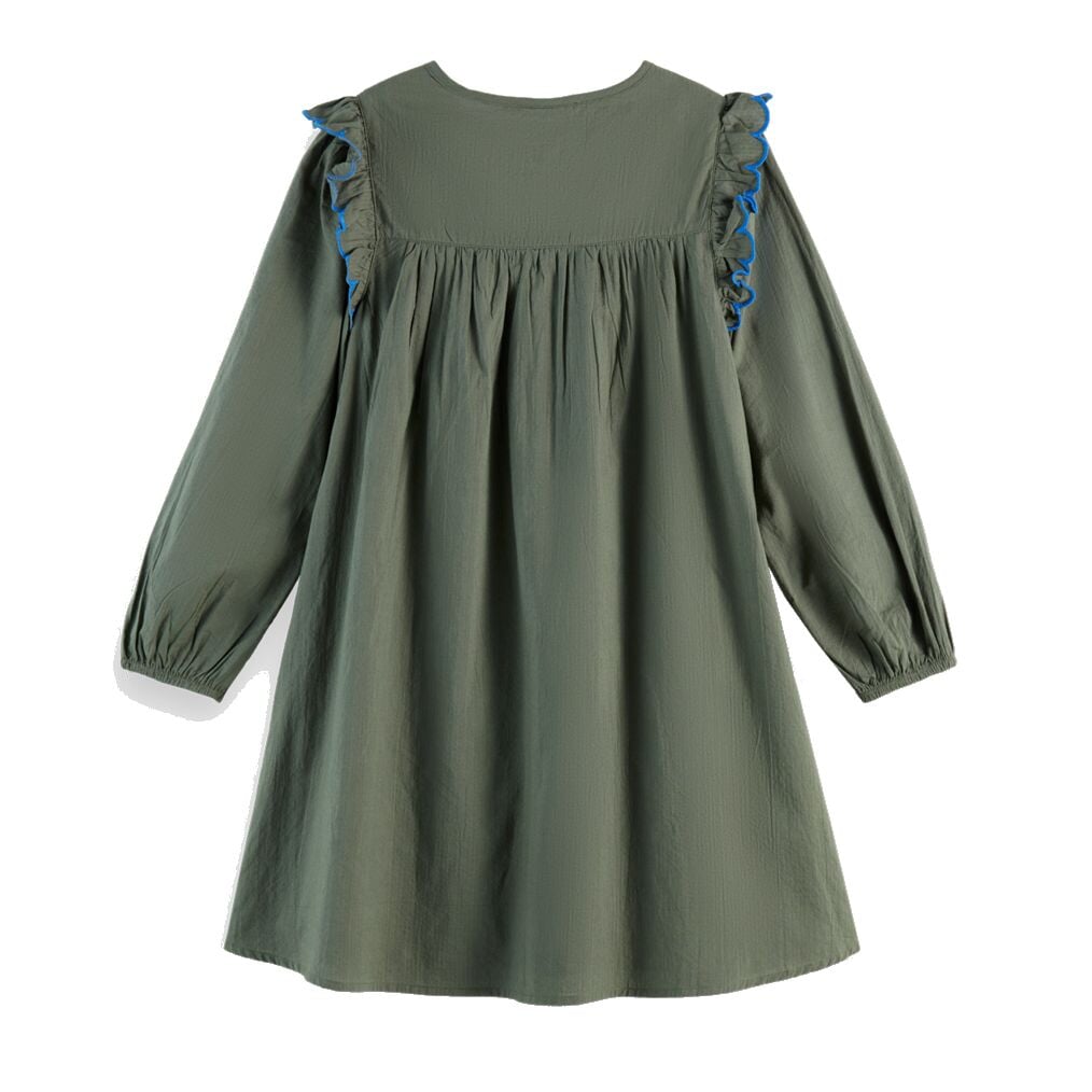 Embroidered Dress - Thyme