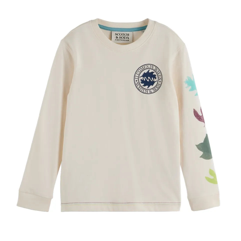 Artwork Long Sleeved T-Shirt - Eggnog