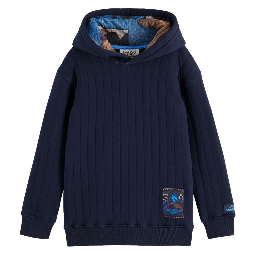 Quilted Hoodie - Sky Captain
