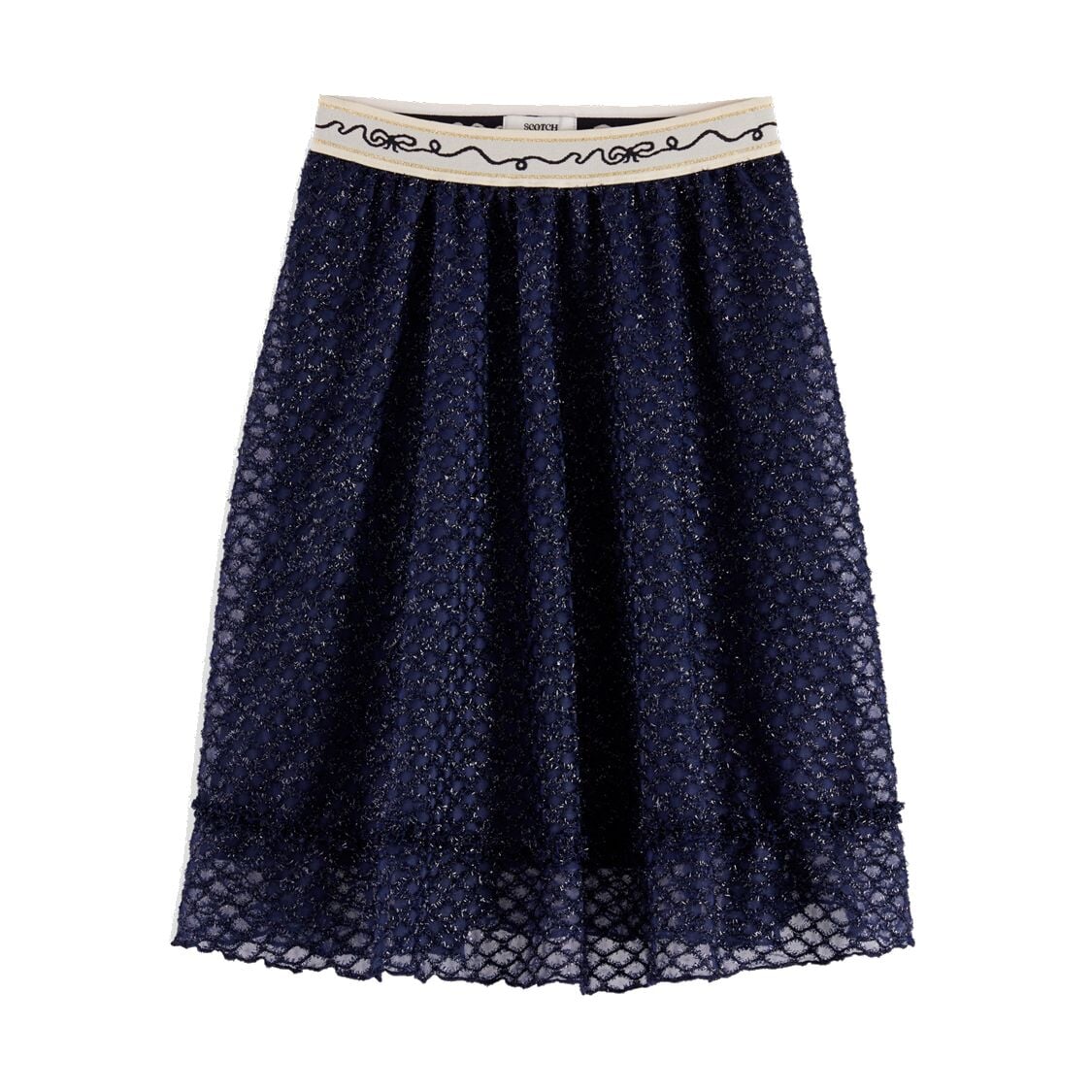 Lurex Midi Skirt