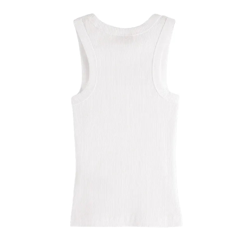 Ribbed Tank Top - Bright White
