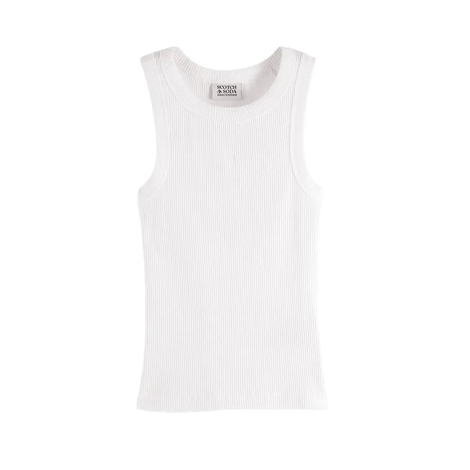 Ribbed Tank Top - Bright White