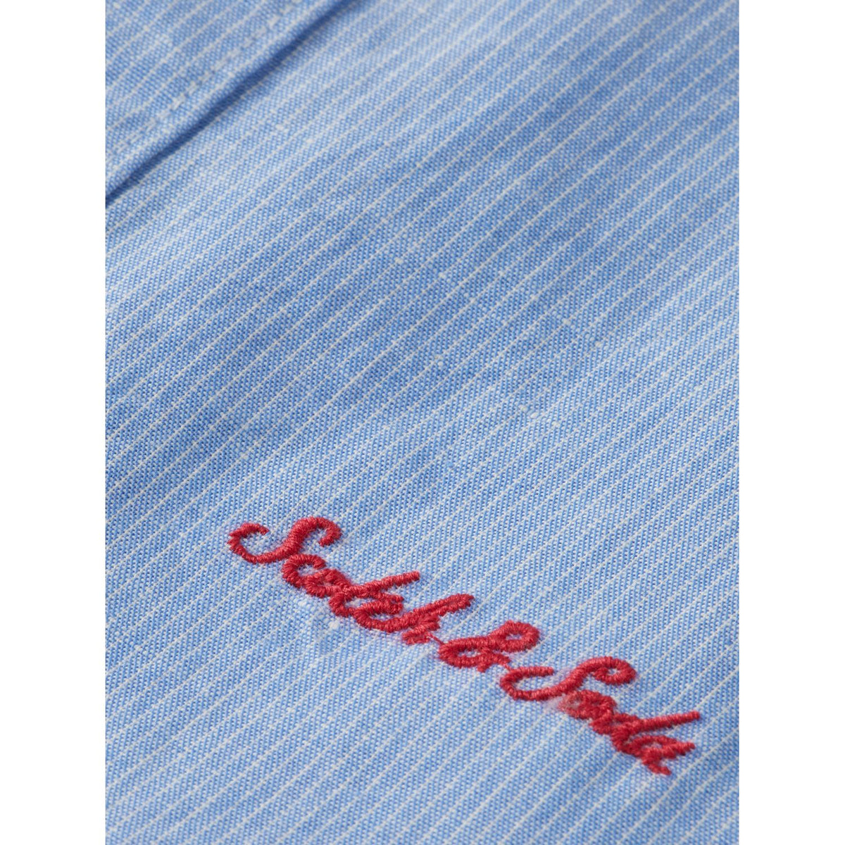 Striped Linen Shirt - Blue Chambray White Stripe