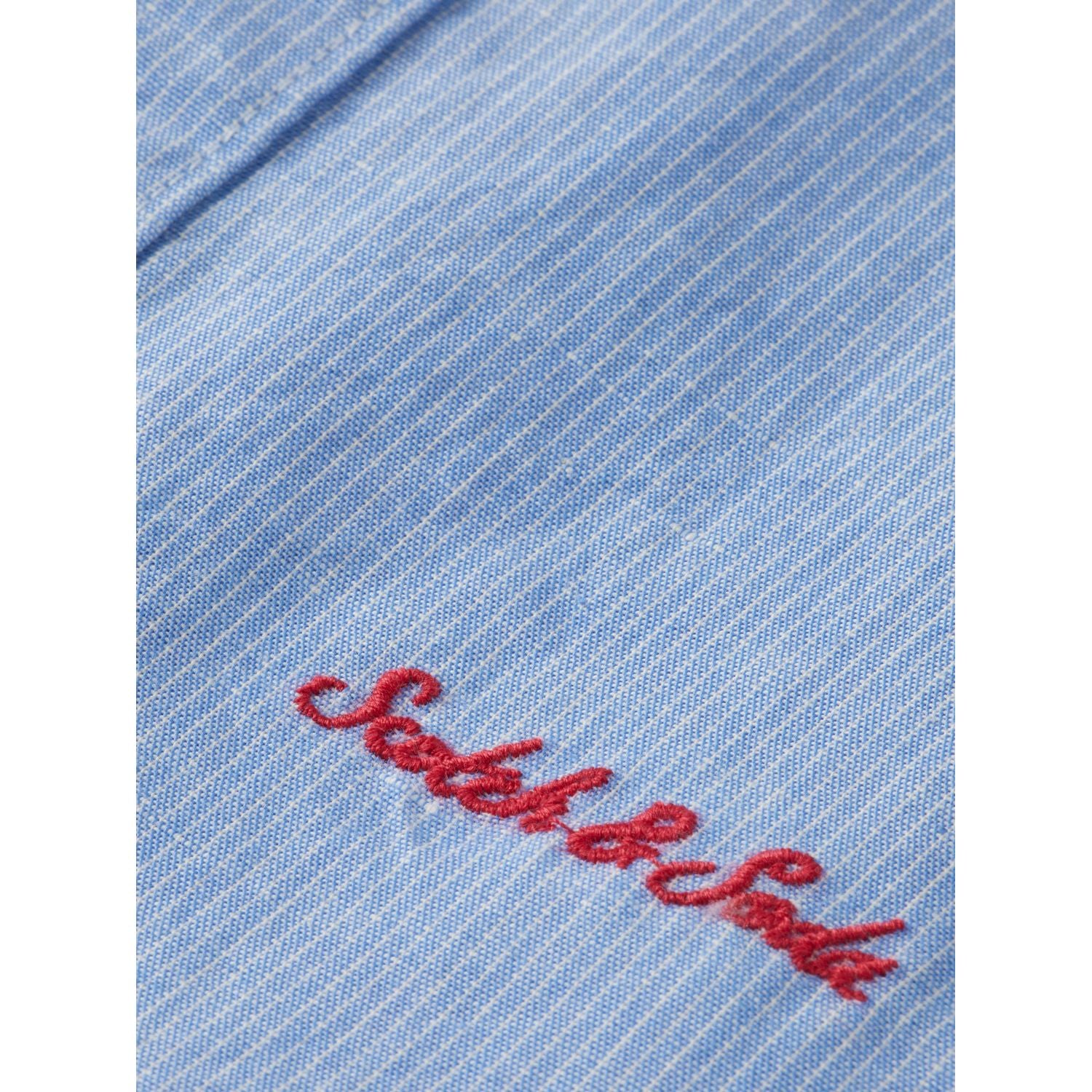 Striped Linen Shirt - Blue Chambray White Stripe