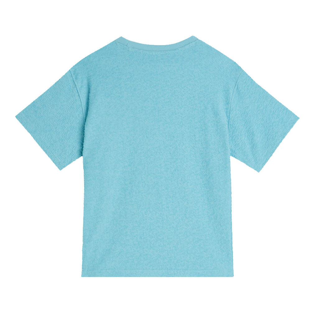 Jacquard Towelling T-Shirt - Milky Blue