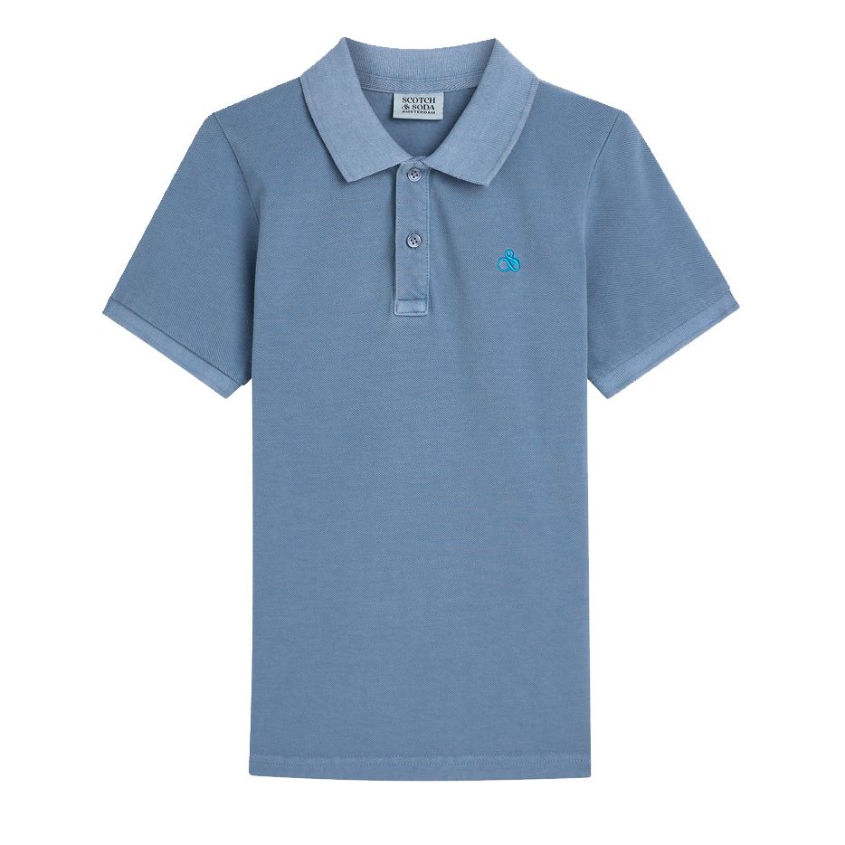 Garment-Dyed Pique Polo - Captain Blue