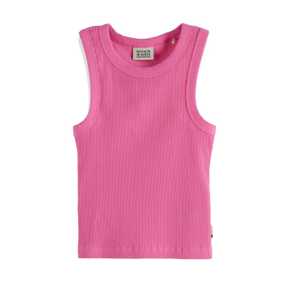 Ribbed Tank - Chateau Rose