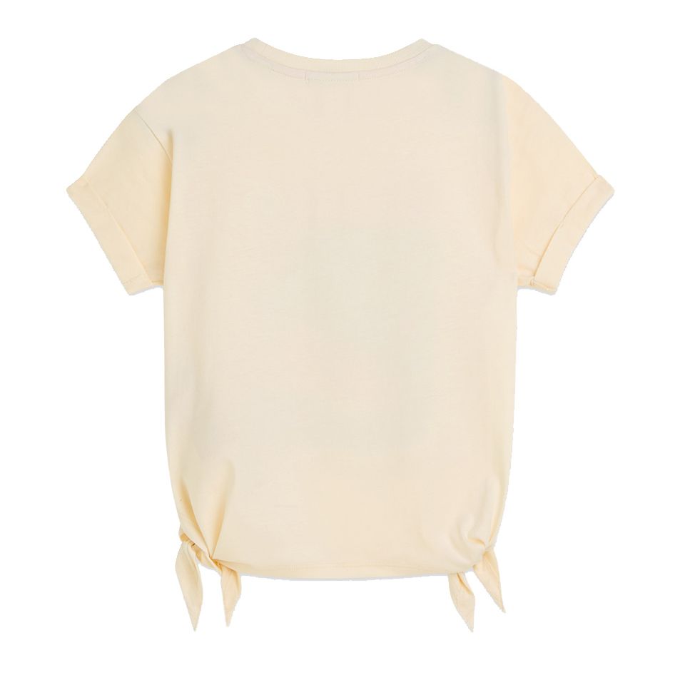 Knotted Artwork T-Shirt - Eggnog