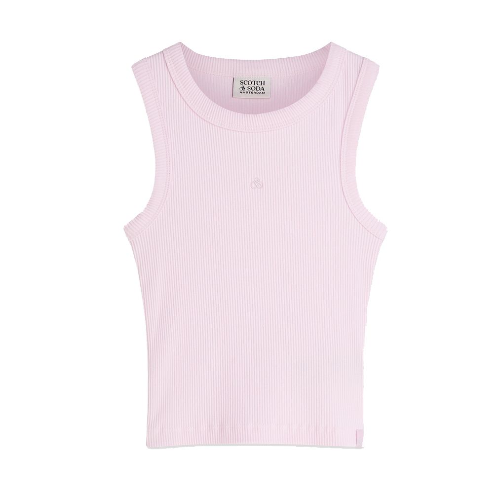Ribbed Tank - Lilac Snow