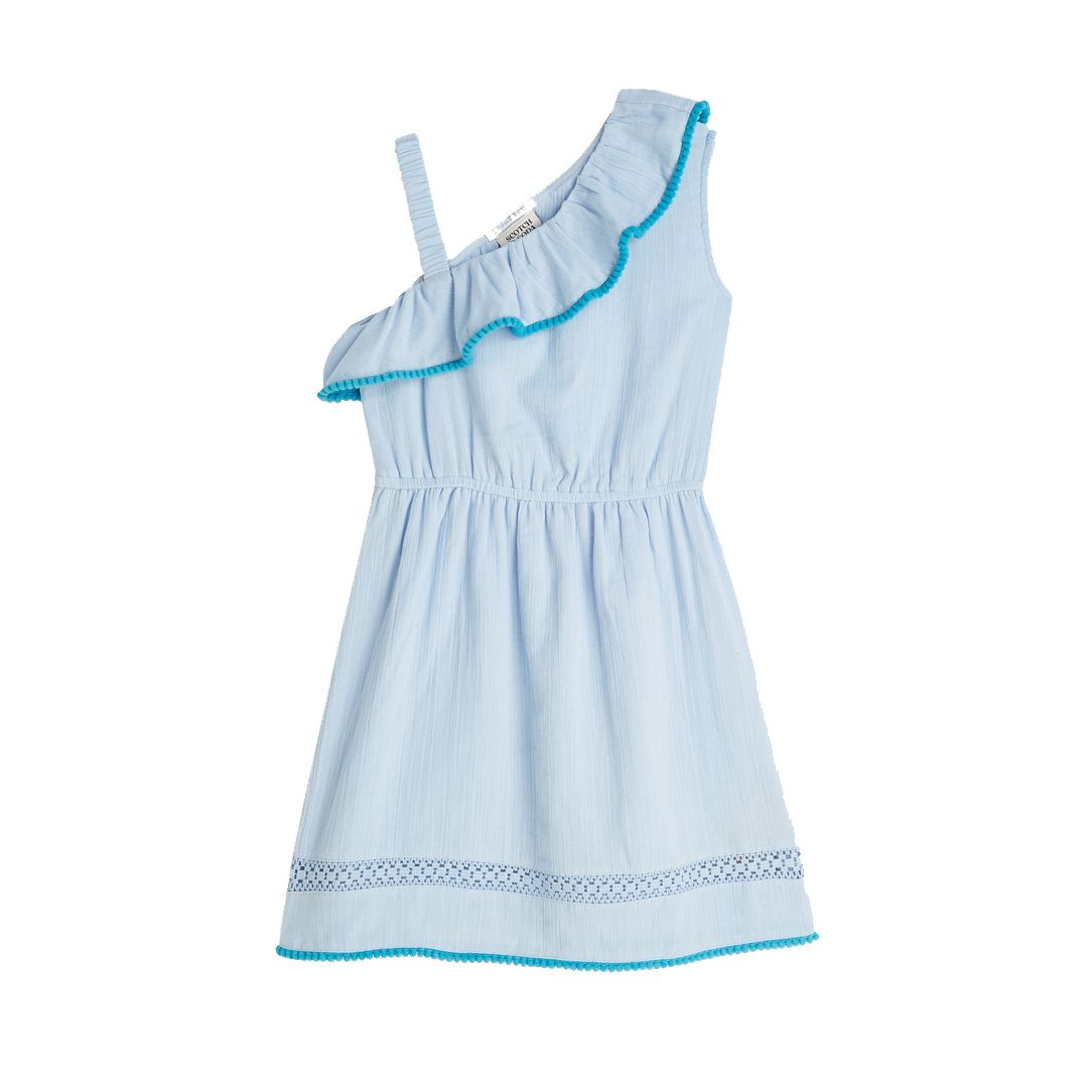Asymmetrical Ruffle Dress - Windsurfer