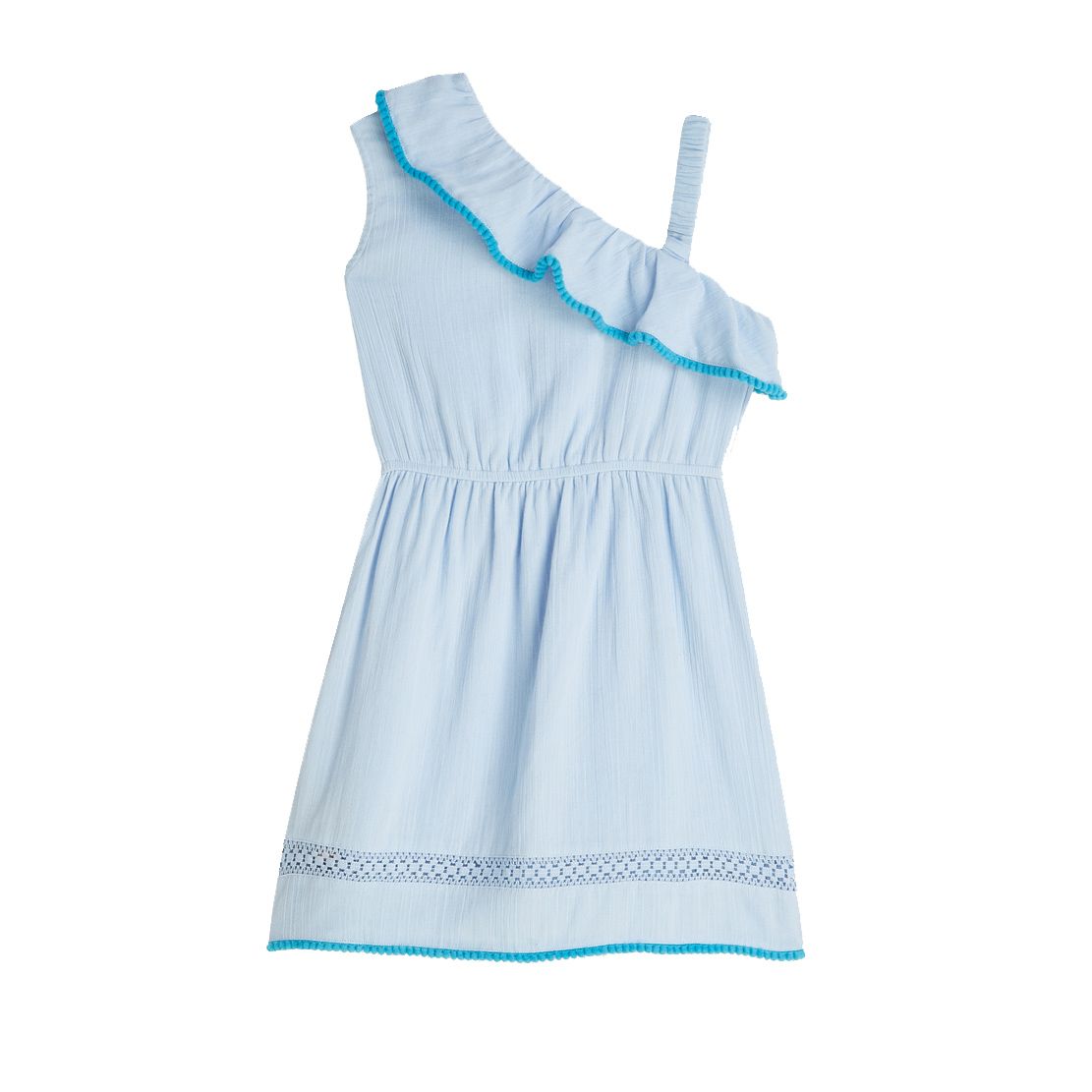 Asymmetrical Ruffle Dress - Windsurfer