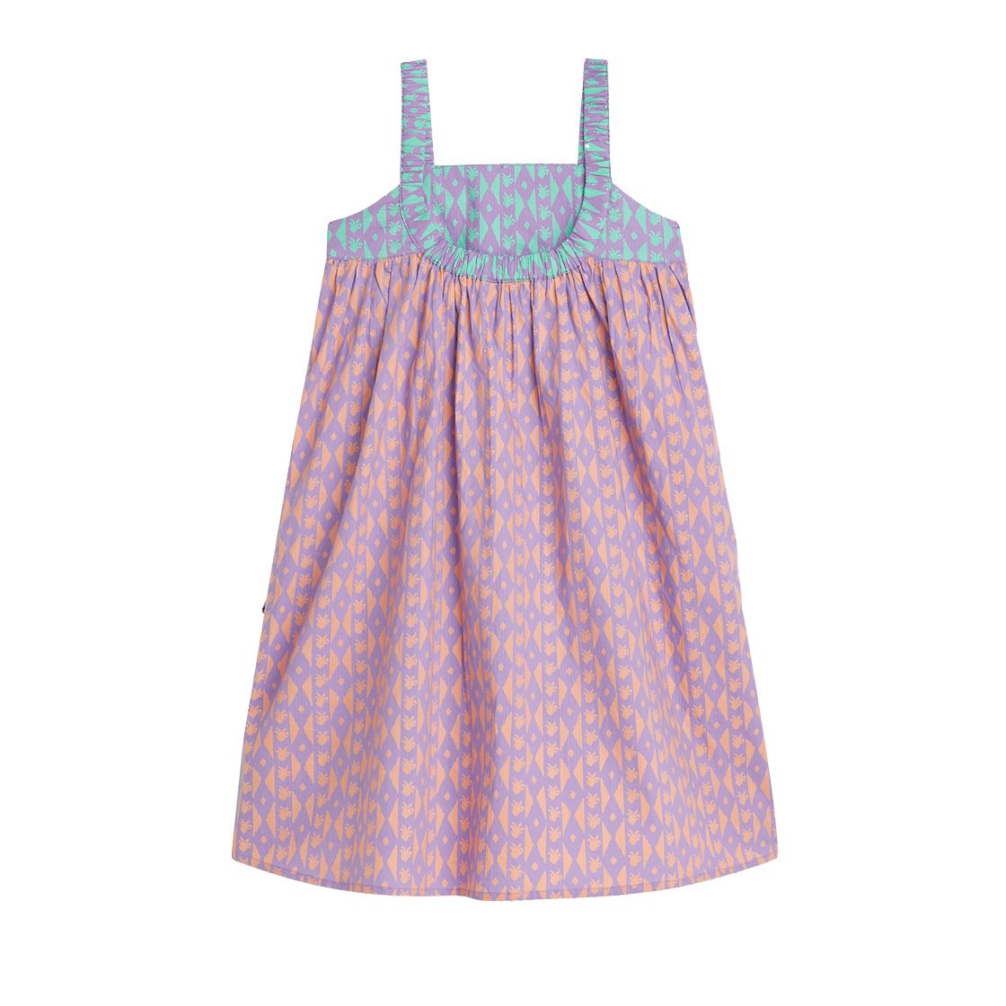 Printed Dress - Cactus Stripe Papaya Punch