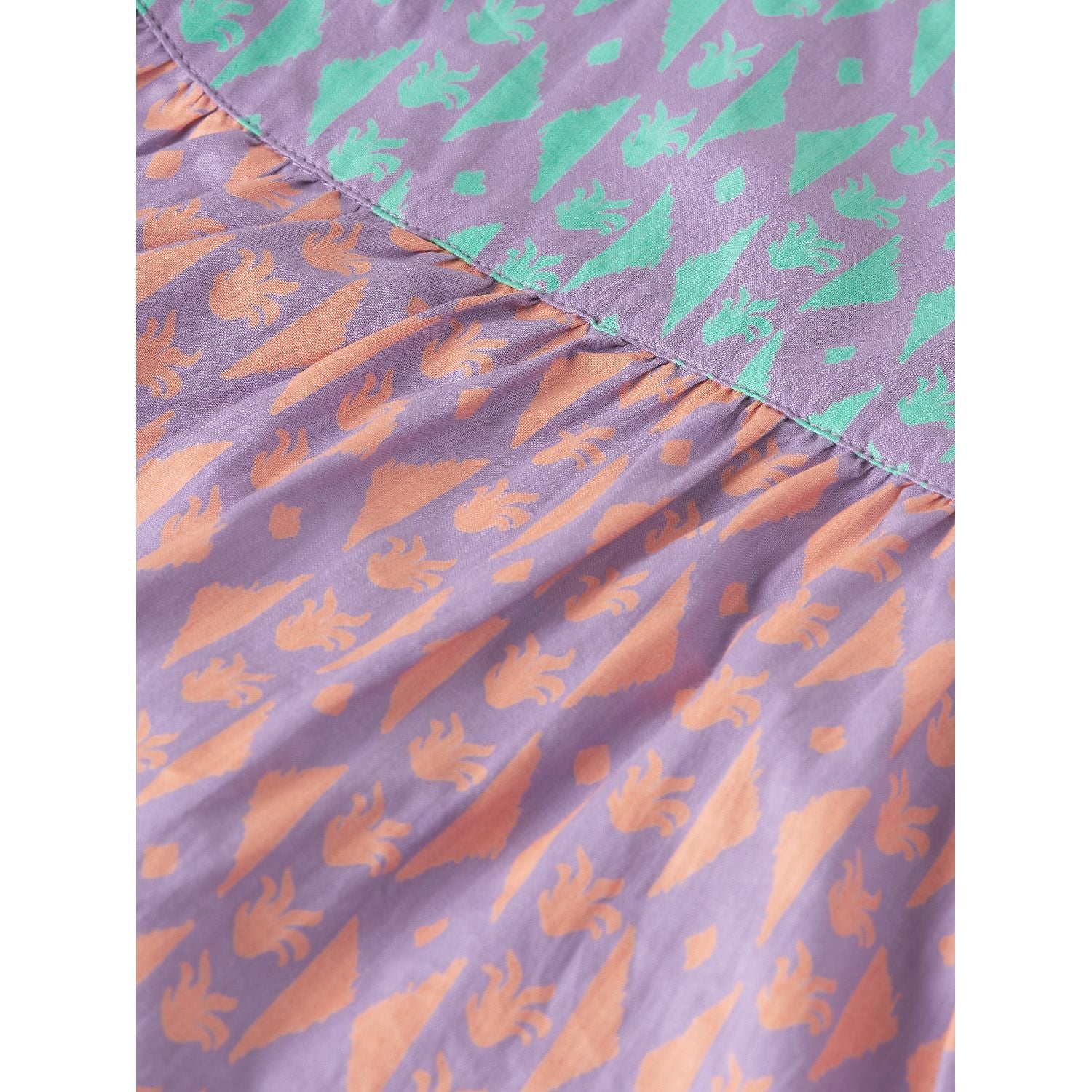 Printed Dress - Cactus Stripe Papaya Punch