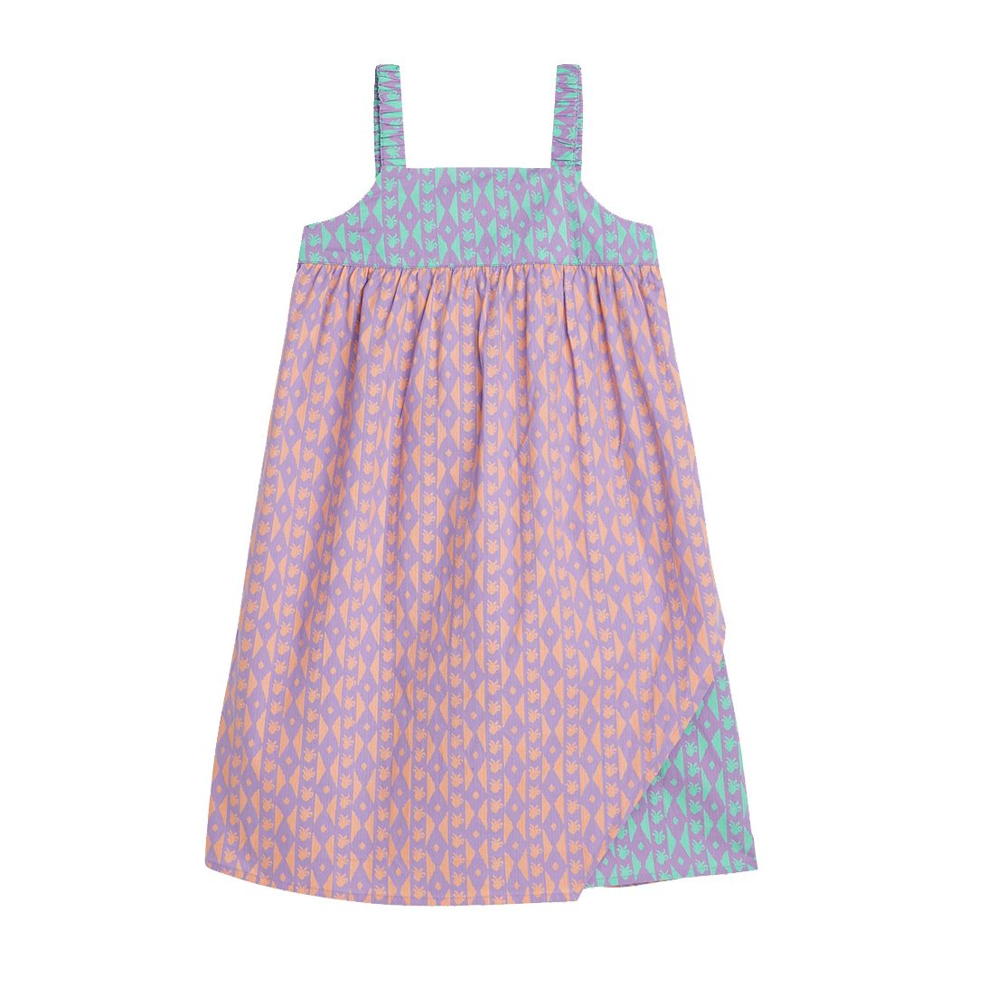 Printed Dress - Cactus Stripe Papaya Punch