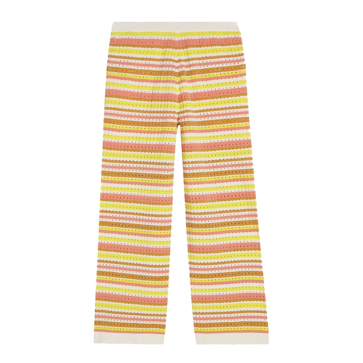 Lurex Knitted Sweatpants - Stripe Blazing Yellow