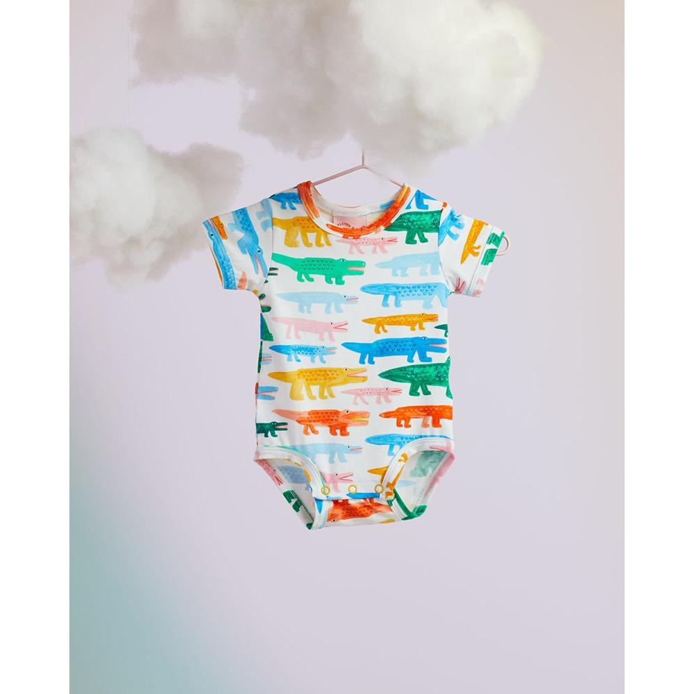 Crocodile Smile Short Sleeve Bodysuit