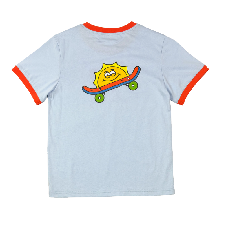 Blue Sun Skate Ringer Tee