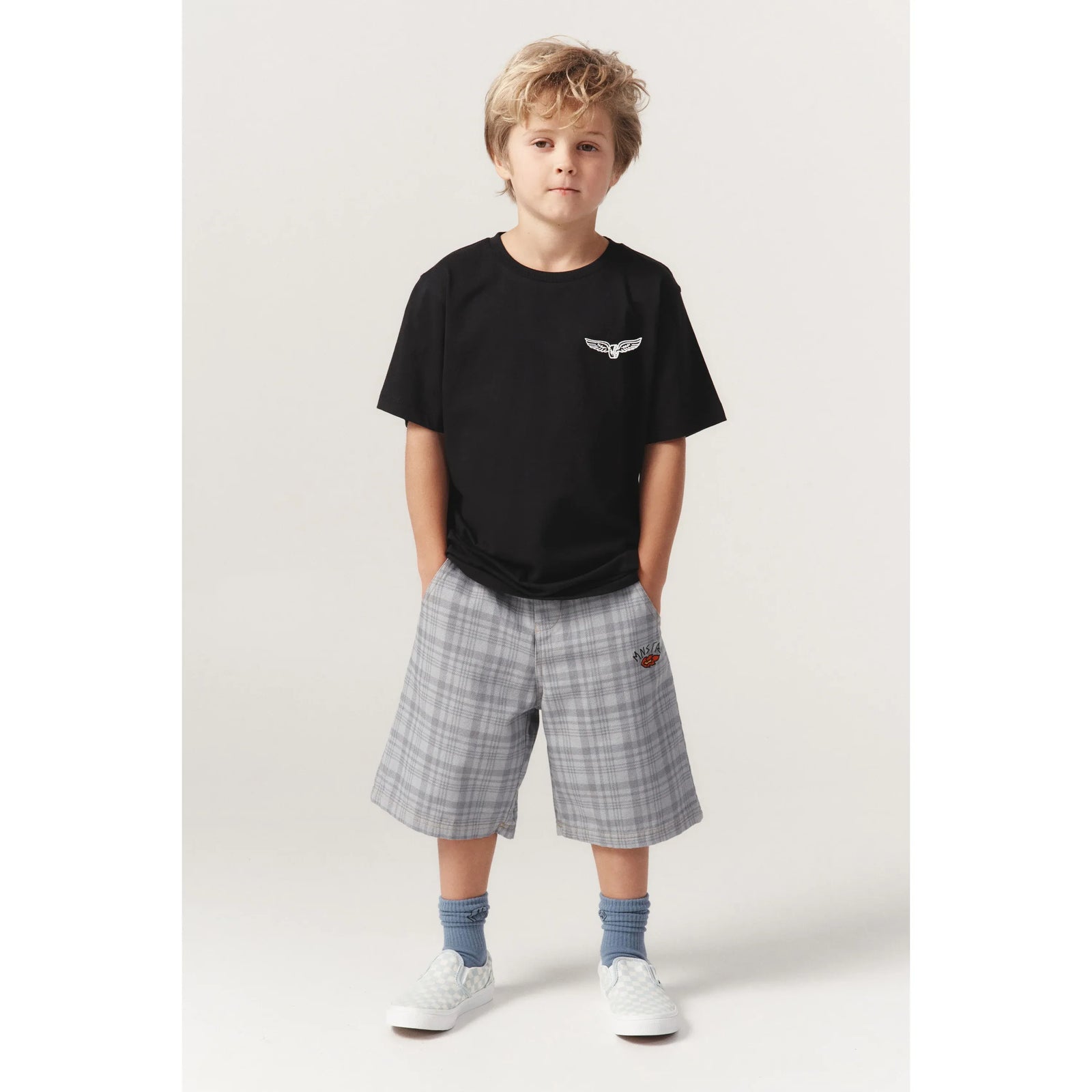Plaid Jort Short - Grey/Black