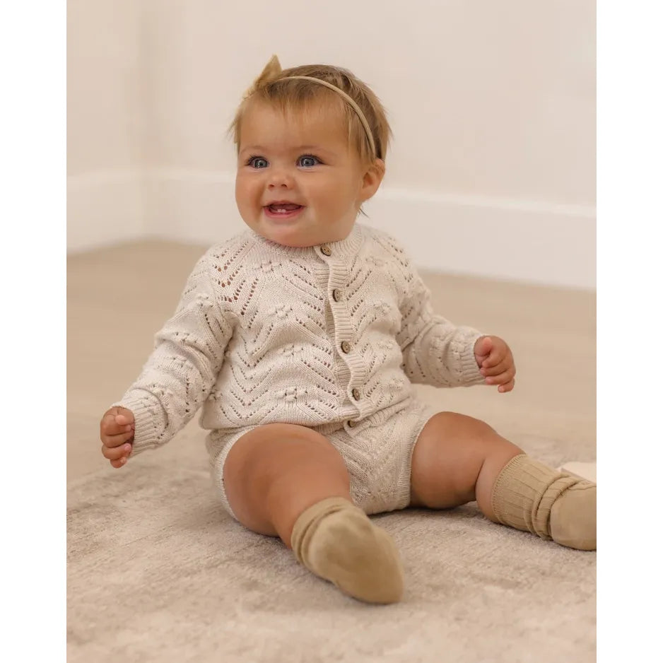 Knit Cardigan Heathered Oatmeal