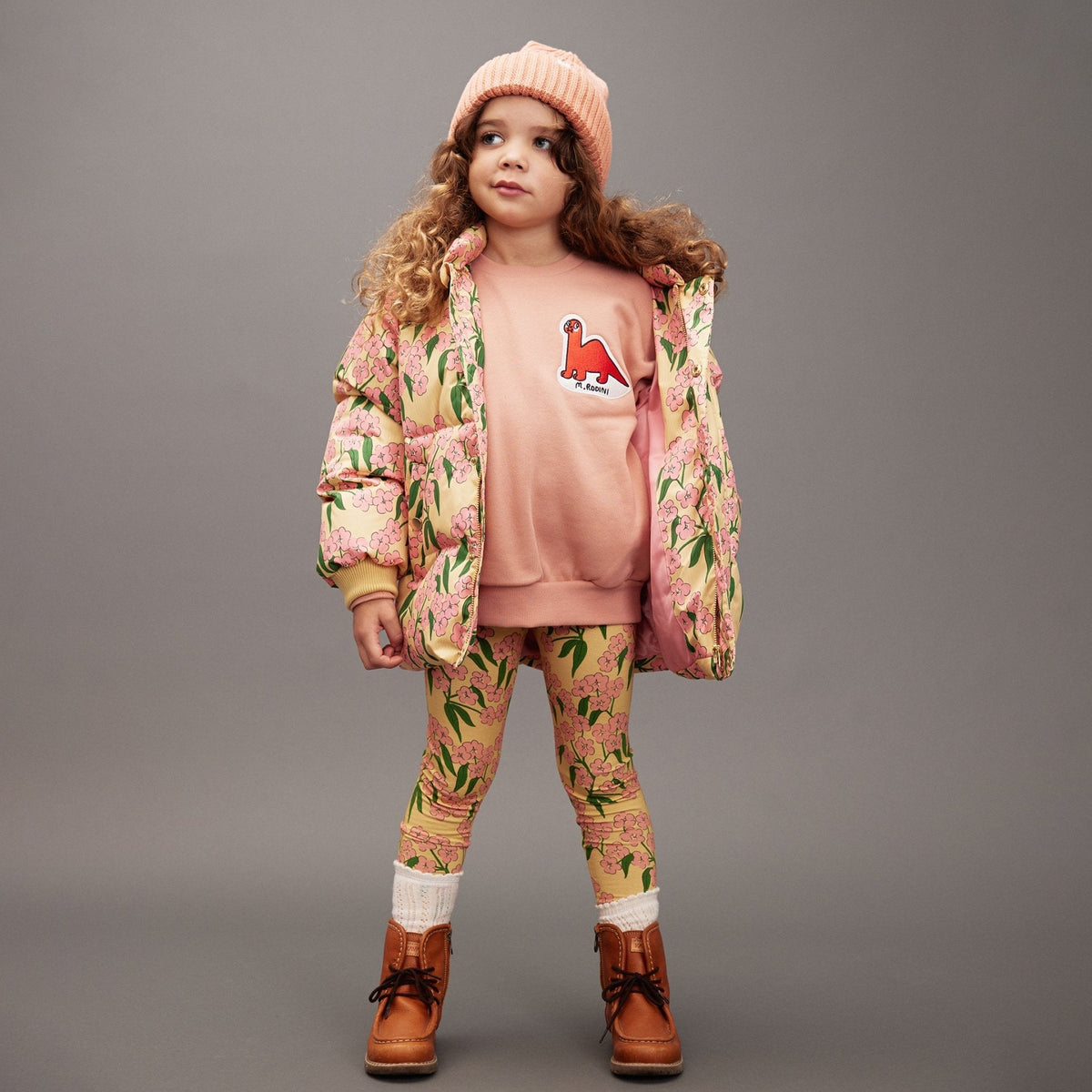 Dino Patch Sweater - Pink