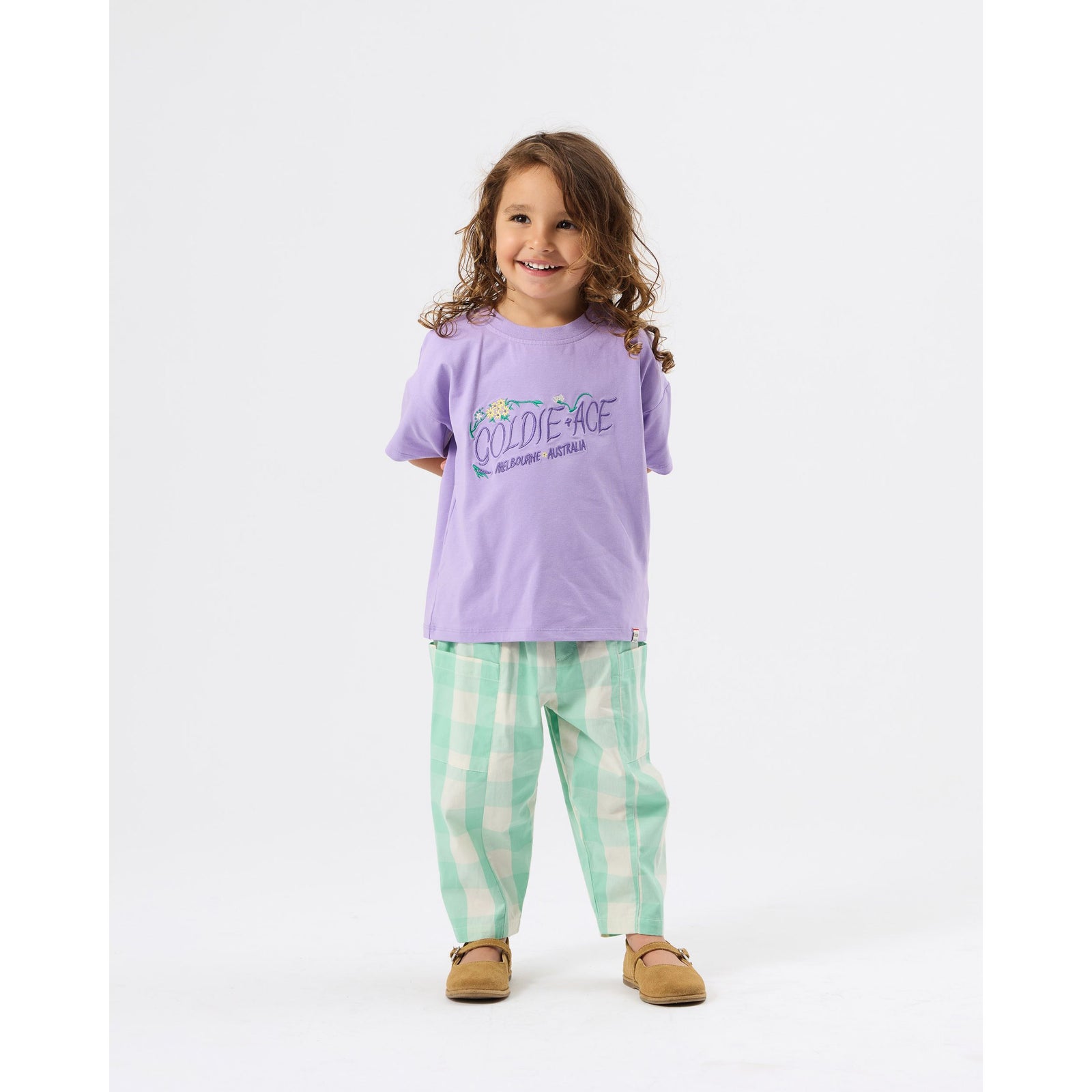 Lightweight Gingham Kit Pocket Pant - Green