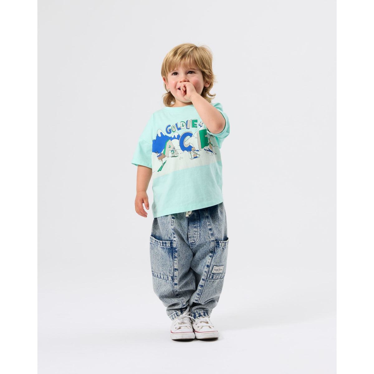 Child wearing Goldie & Ace Alpine T-Shirt, view 2