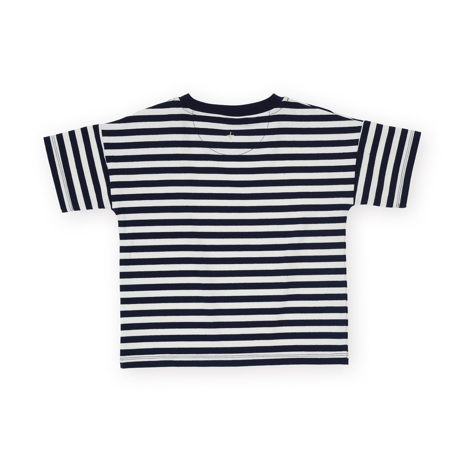 Essential Stripe Logo T-Shirt Navy