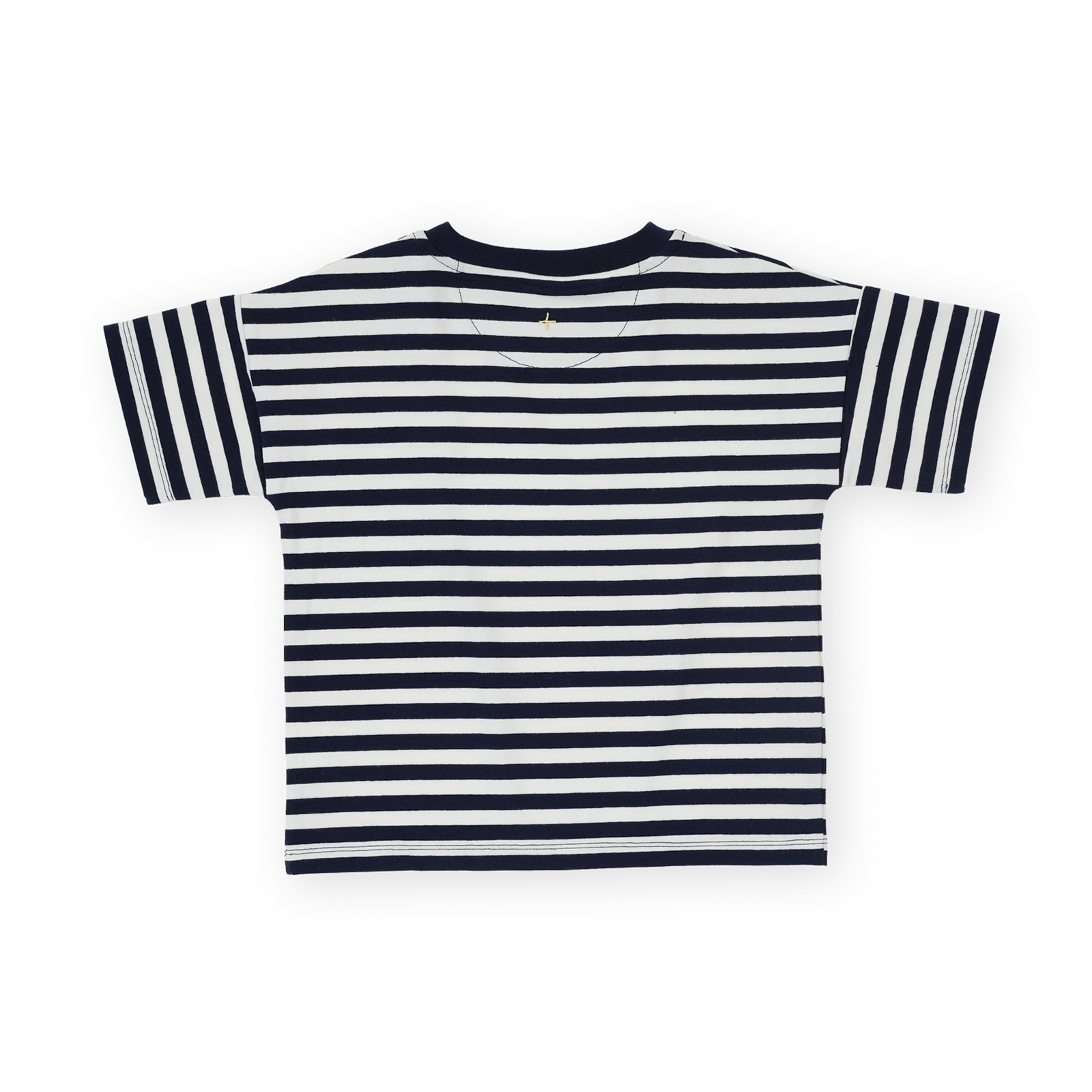 Essential Stripe Logo T-Shirt Navy