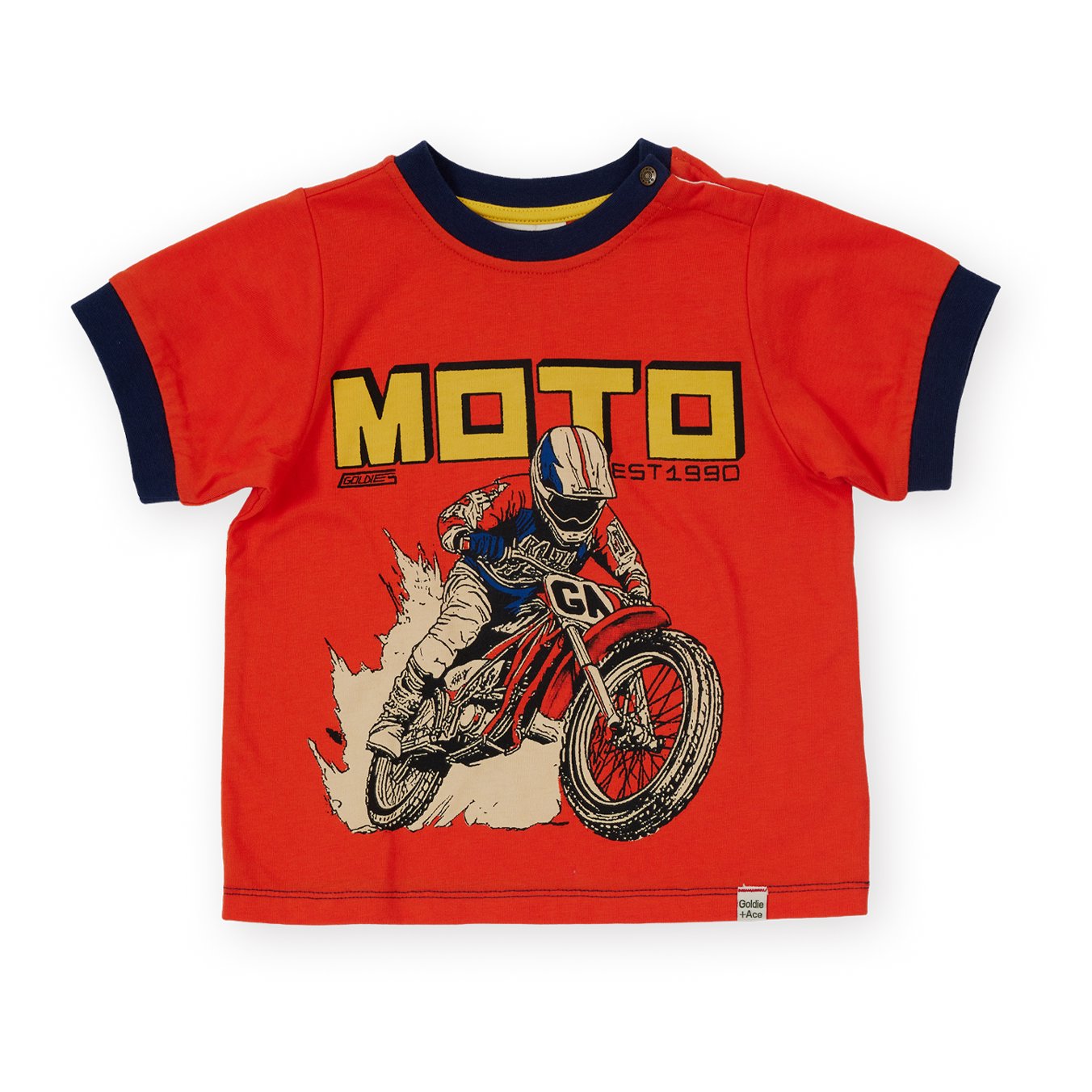 Goldie & Ace Moto Ringer T-Shirt, product flat lay