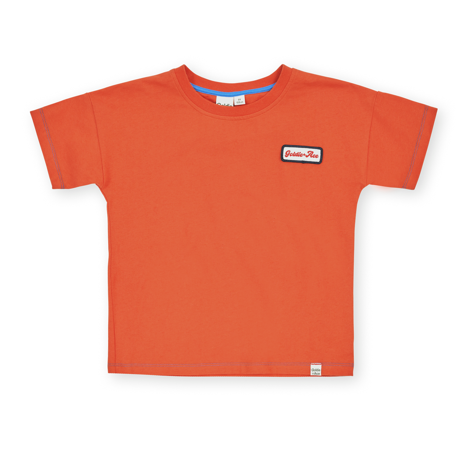Contrast Stitch T-Shirt Rust