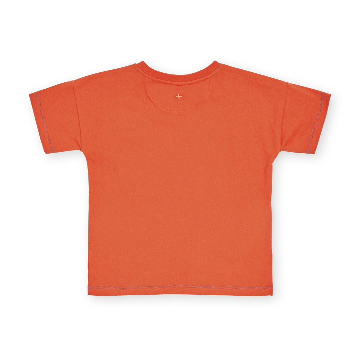 Contrast Stitch T-Shirt Rust