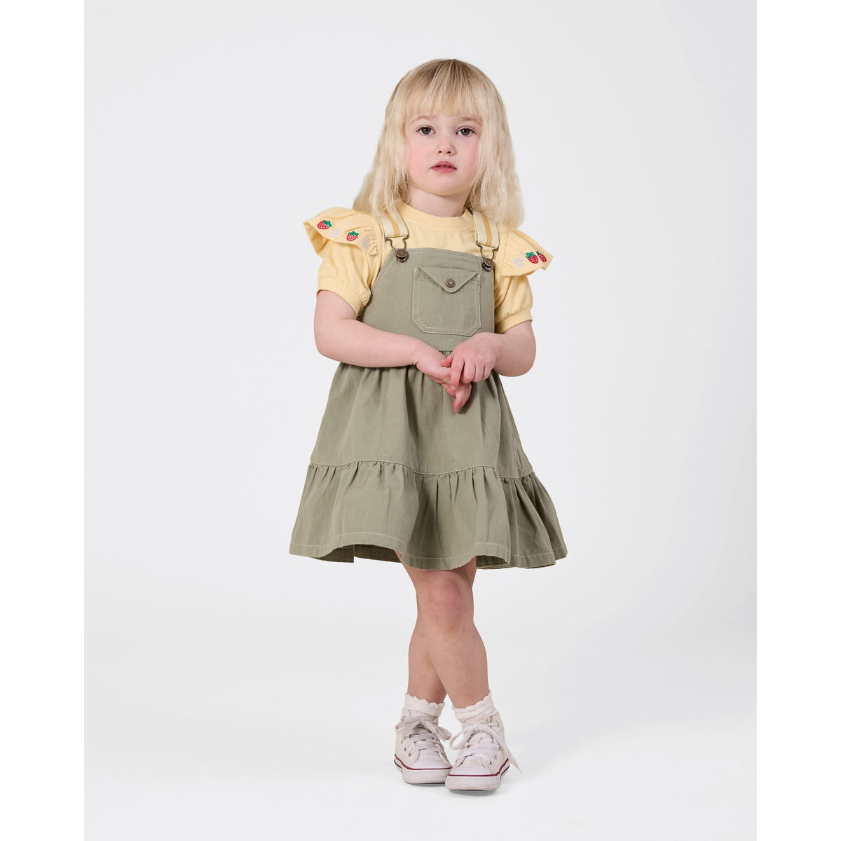 Flounce Shoulder Strawberry Top
