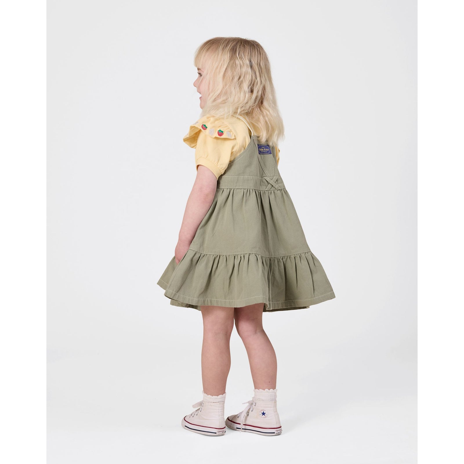 Flounce Shoulder Strawberry Top