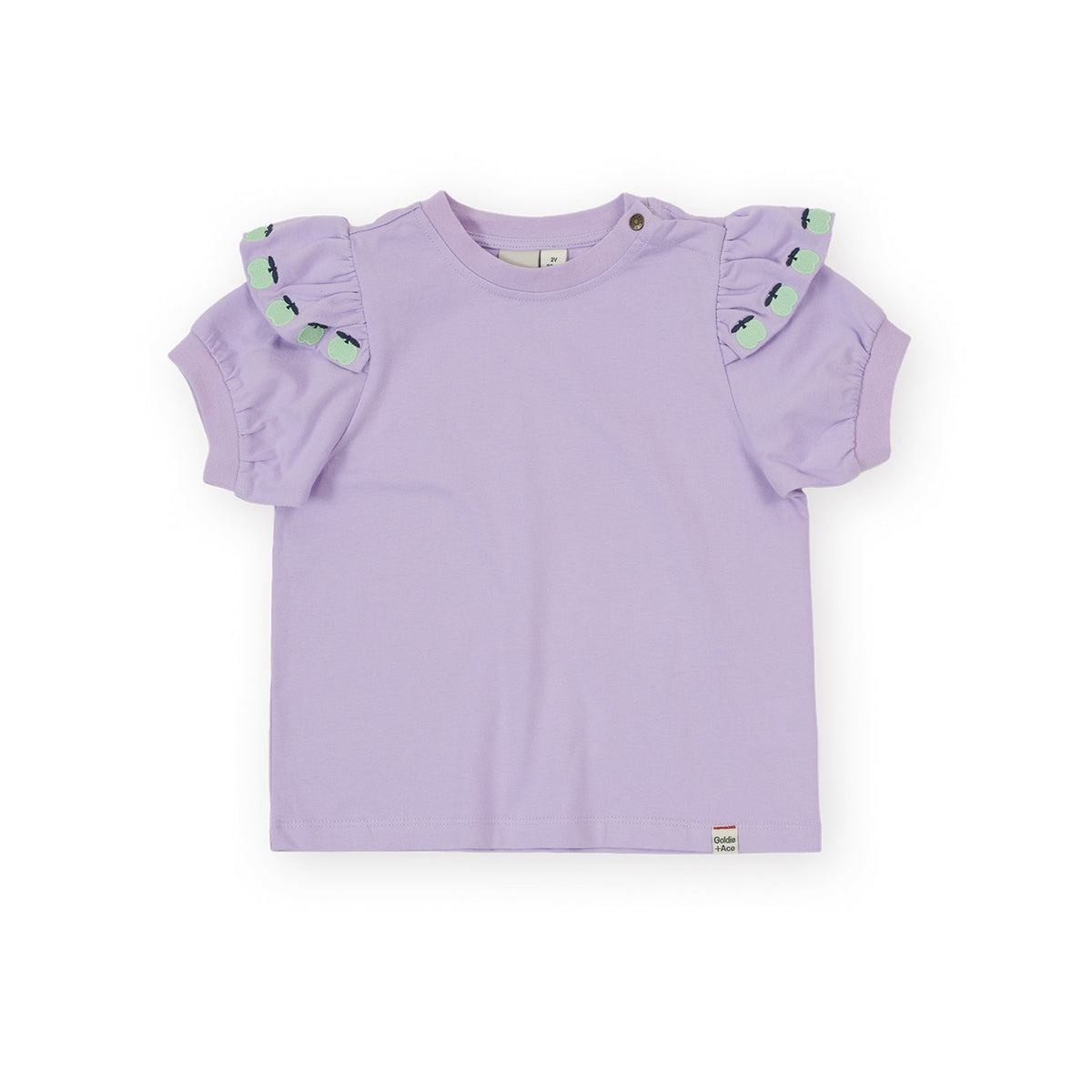 Flounce Shoulder Apple Top