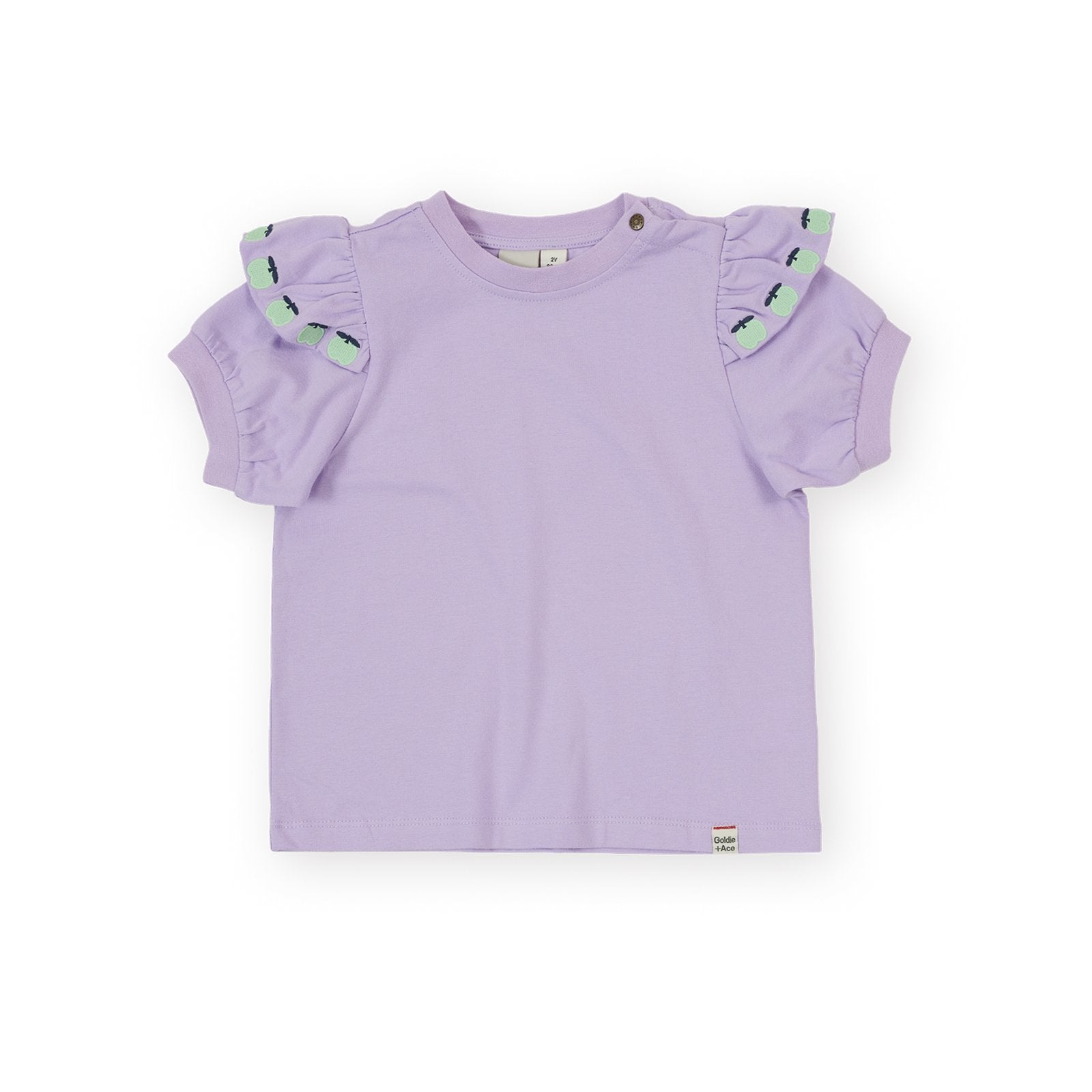 Flounce Shoulder Apple Top