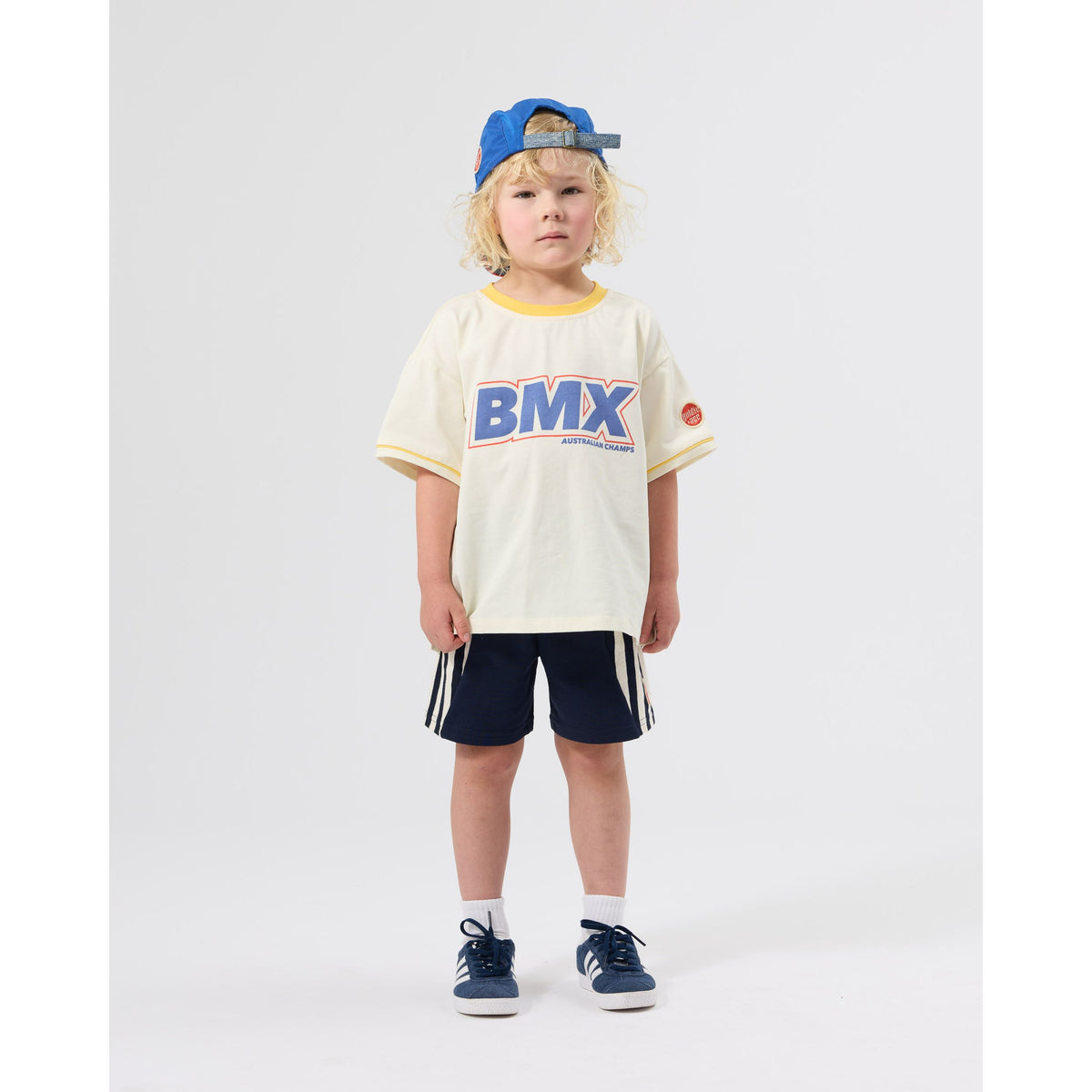 Colour Block Vintage Denim Cap