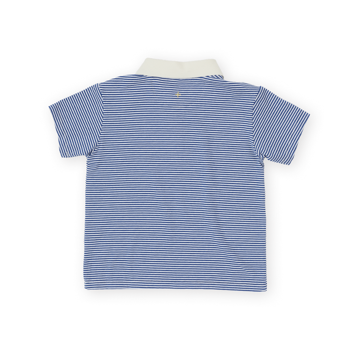 Navy Stripe Logo Polo Top