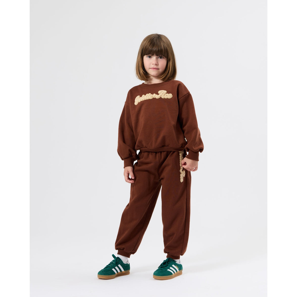 Child wearing Goldie & Ace Comfy Embroidered Sweater, view 4