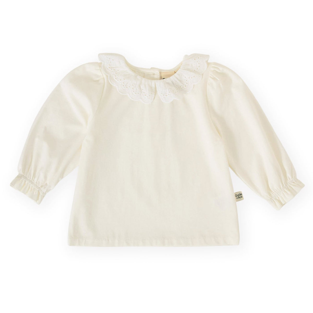Goldie &amp; Ace Laura Puff Sleeve Collar Long Sleeve Top, product flat lay