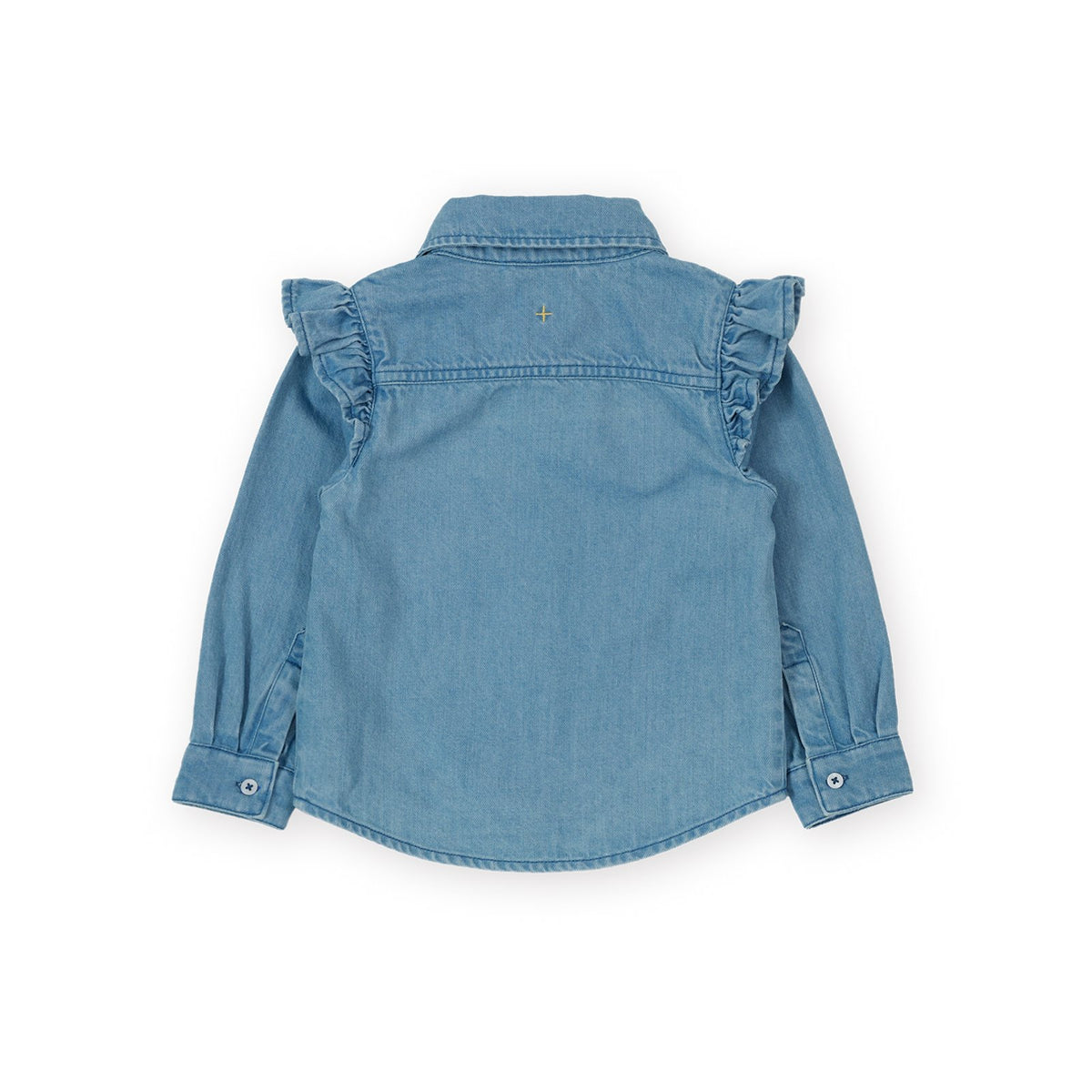 Goldie & Ace Wild Strawberry Chambray Shirt, product flat lay 2