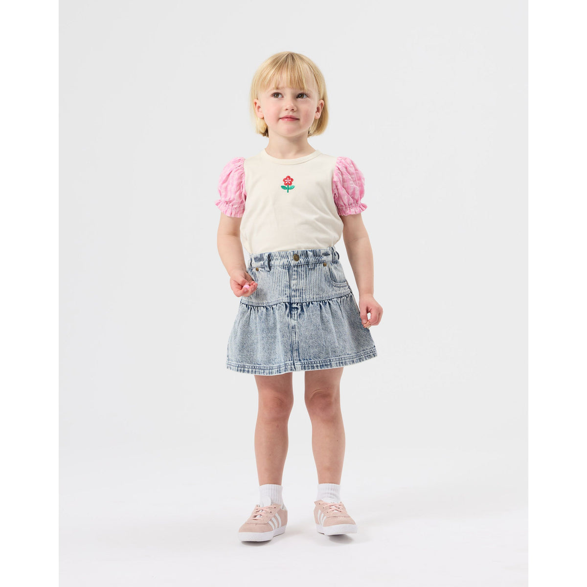 Gingham Puff Sleeve Top