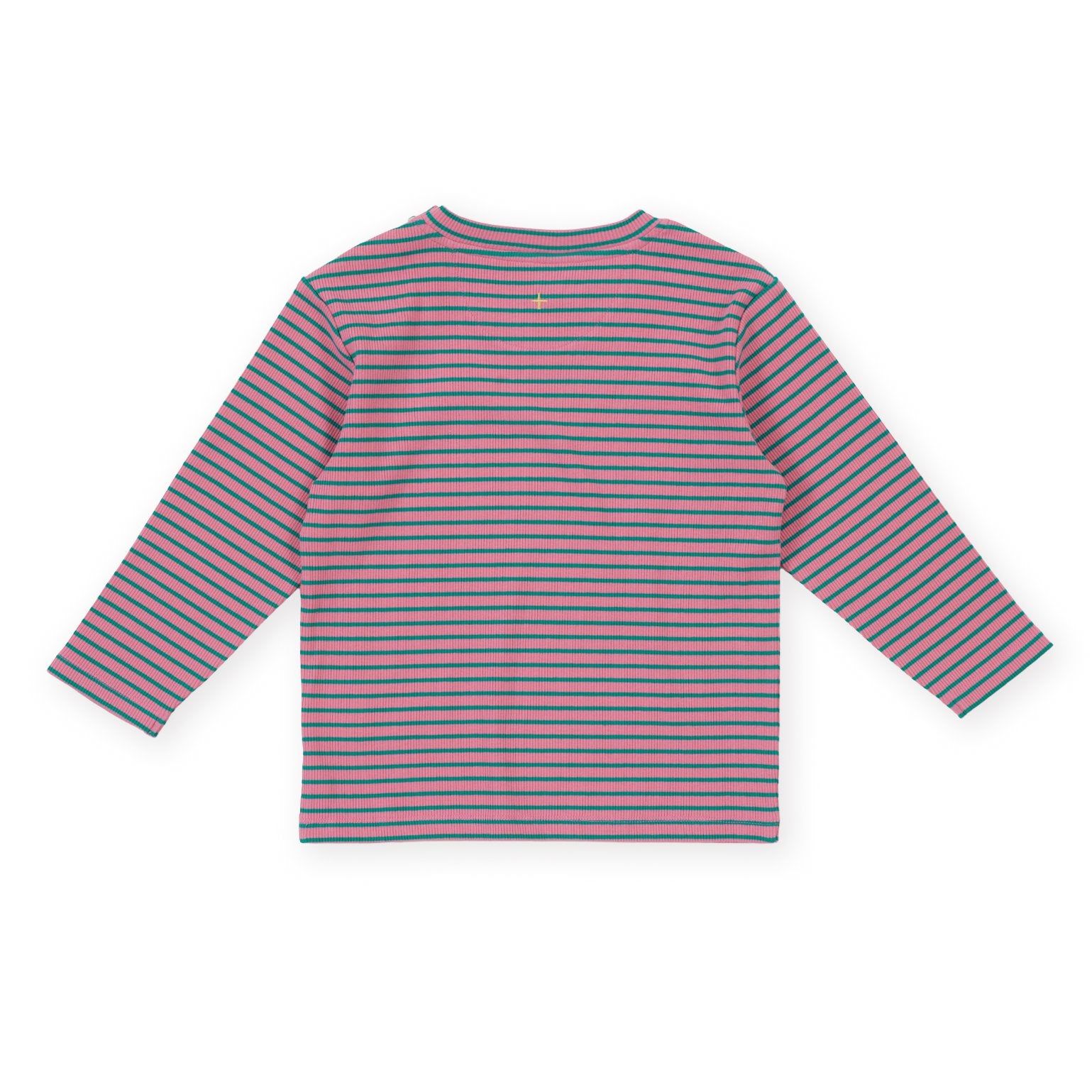Goldie & Ace Essential Stripe Rib Top Pink, product flat lay 2
