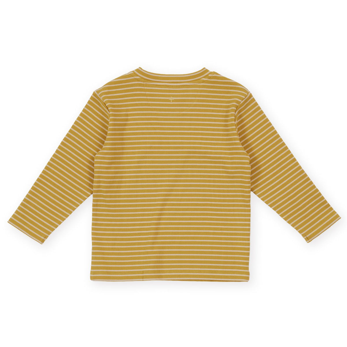 Goldie & Ace Essential Stripe Rib Top Yellow, product flat lay 2