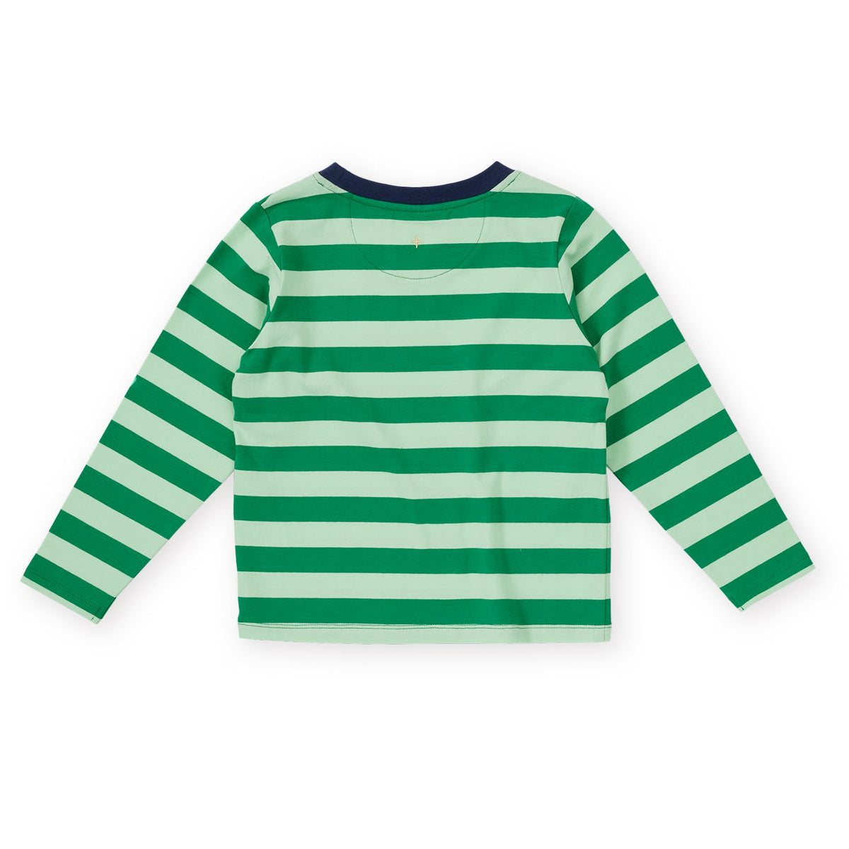 Goldie & Ace Essential Stripe Long Sleeve Top Green, product flat lay 2
