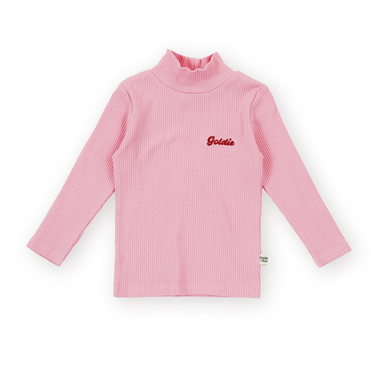 Goldie & Ace Embroidered Rib Skivvy Sweet Pea, product flat lay