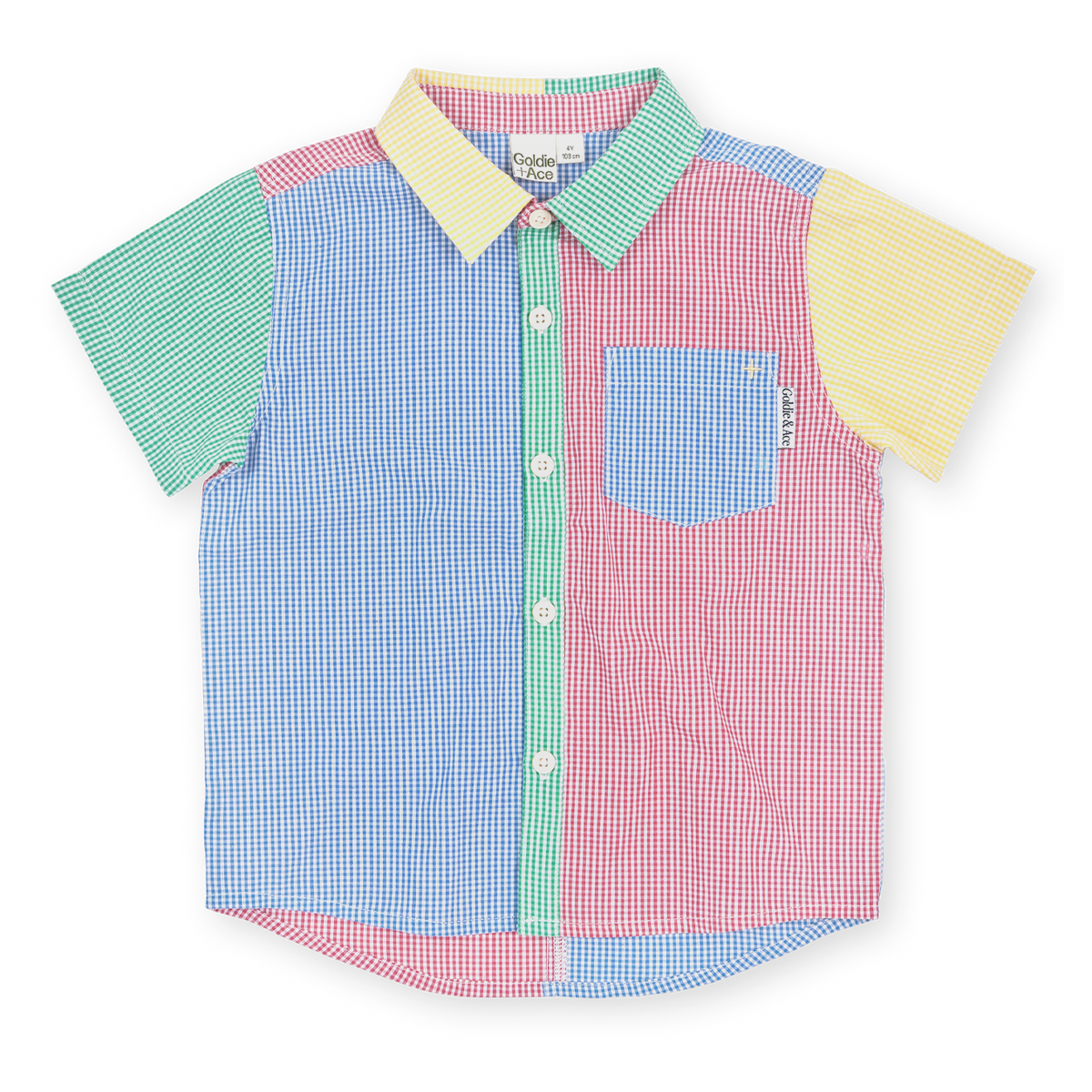 Gingham Colour Block Holiday Shirt