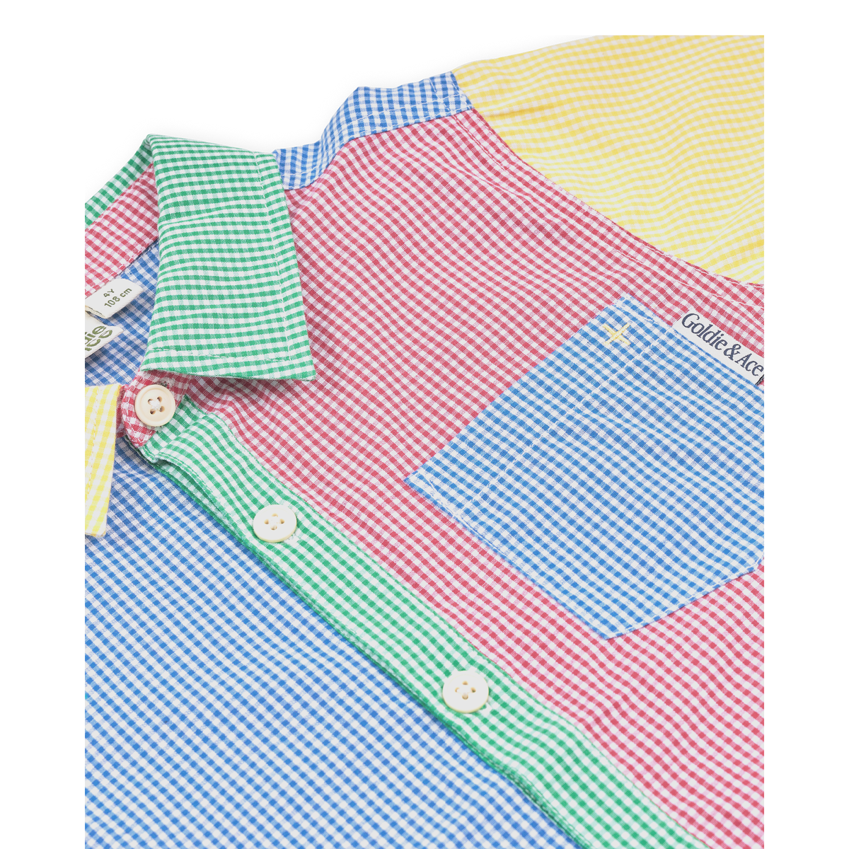 Gingham Colour Block Holiday Shirt