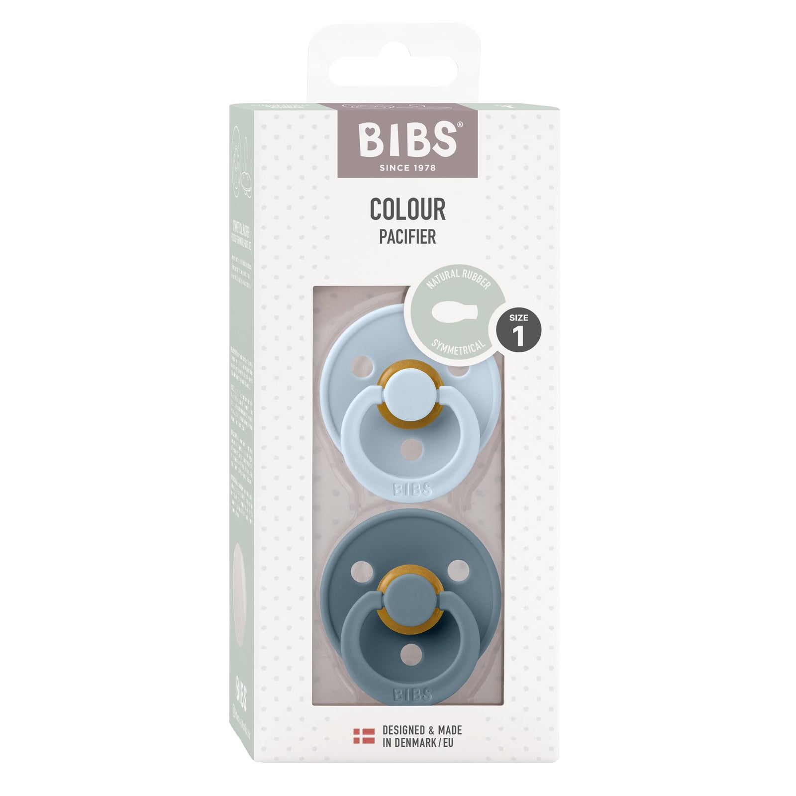BIBS Symmetrical 2 Pack Dummy - Blue/Petrol